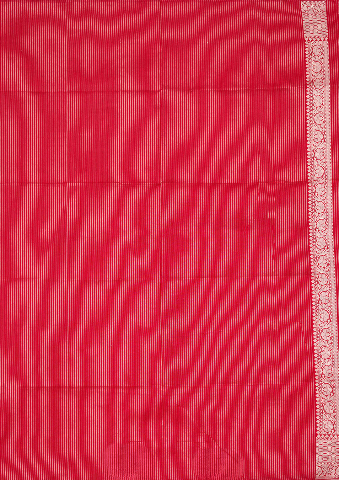 Red Silk Jaal Zariwork Saree With Matching Blouse Piece