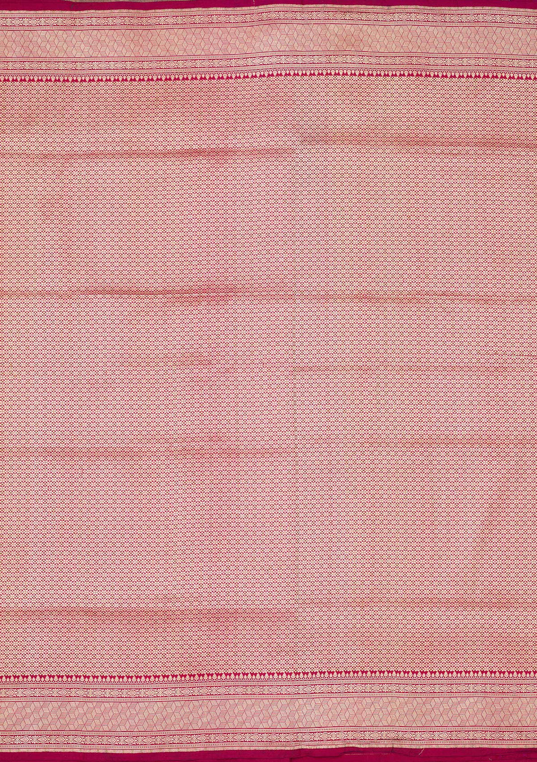 Magenta Pink Silk Buti Zariwork Saree With Matching Blouse Piece