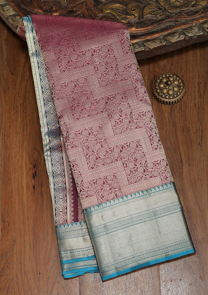 Rani Pink Zariwork Pure Silk Saree