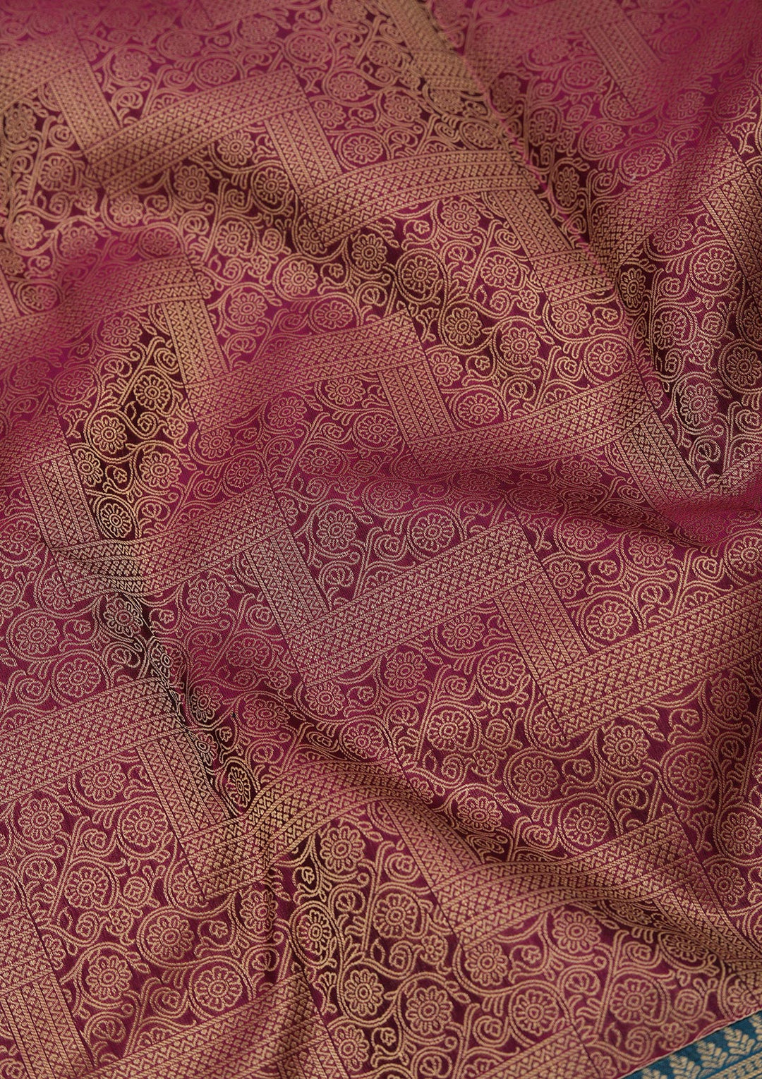 Rani Pink Zariwork Pure Silk Saree