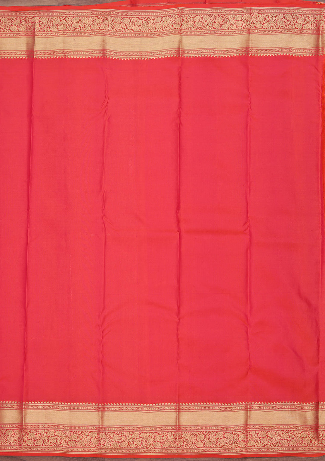 Red Silk Jaal Saree With Matching Blouse Piece