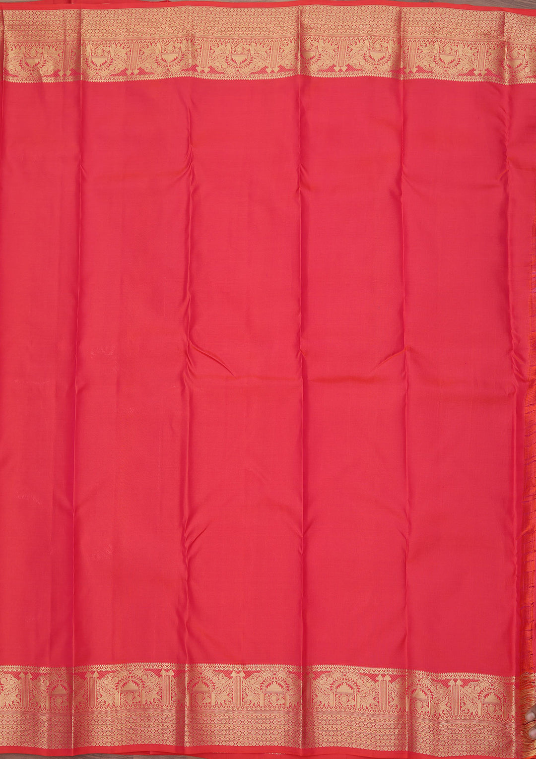 Onion Pink Pure Silk Jaal Zariwork Saree With Matching Blouse Piece