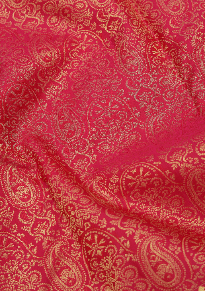 Wine Zariwork Pure Silk Saree
