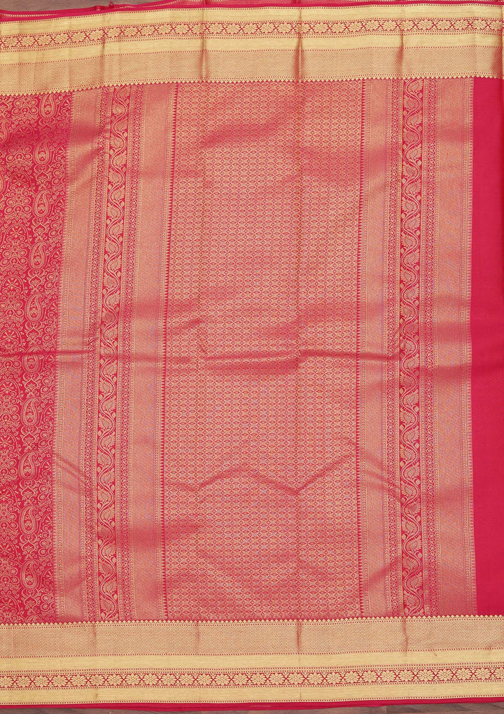 Wine Zariwork Pure Silk Saree