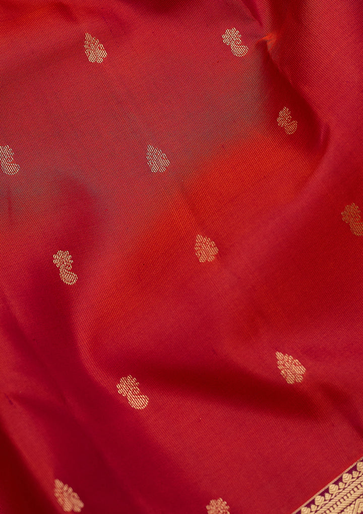 Red Zariwork (Gold) Pure Silk Silk_Saree