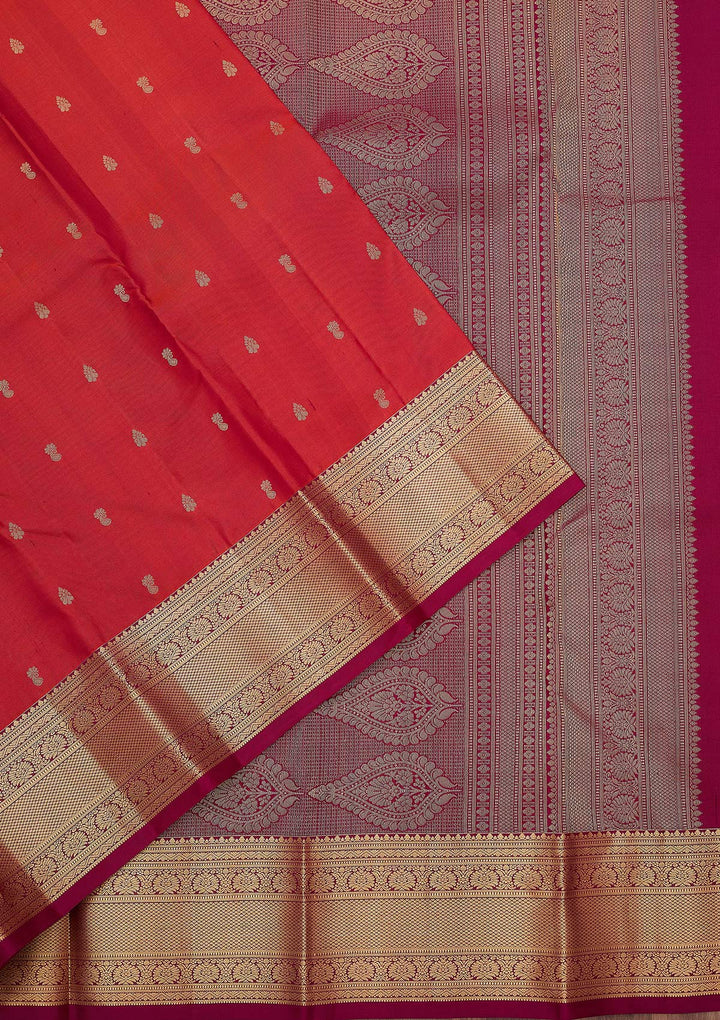 Red Zariwork (Gold) Pure Silk Silk_Saree