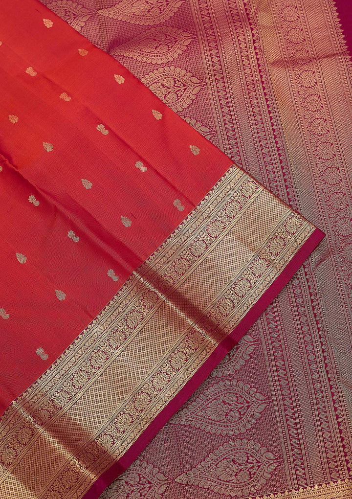 Red Zariwork (Gold) Pure Silk Silk_Saree