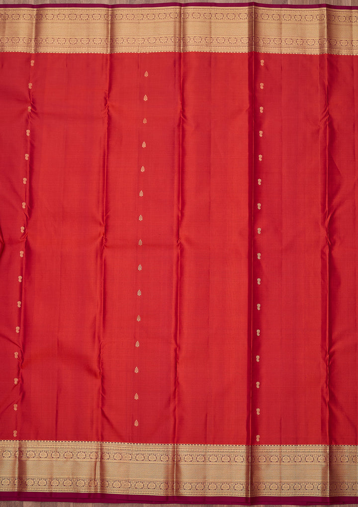 Red Zariwork (Gold) Pure Silk Silk_Saree