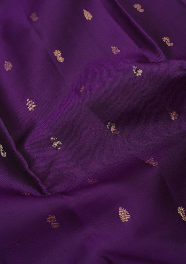 Purple Zariwork Pure Silk Saree