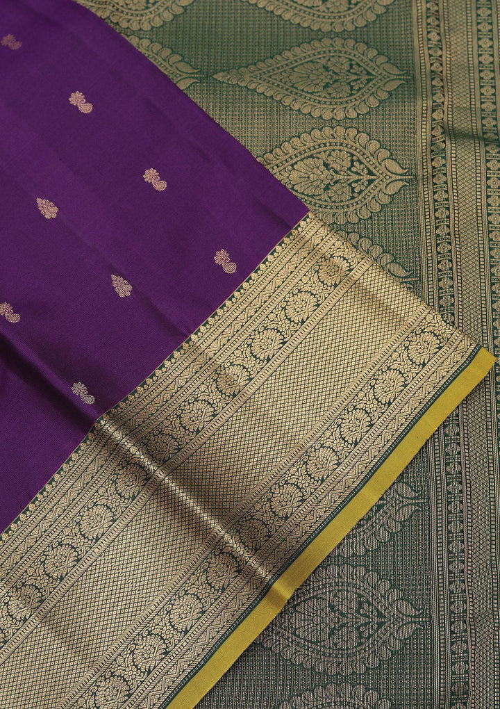 Purple Zariwork Pure Silk Saree