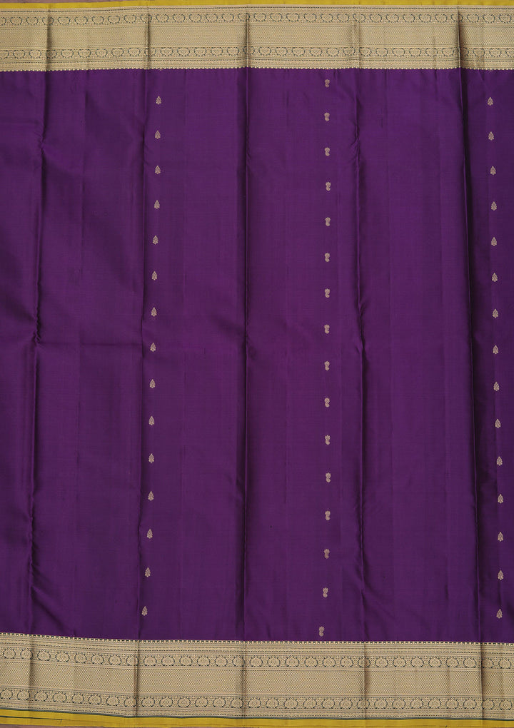 Purple Zariwork Pure Silk Saree