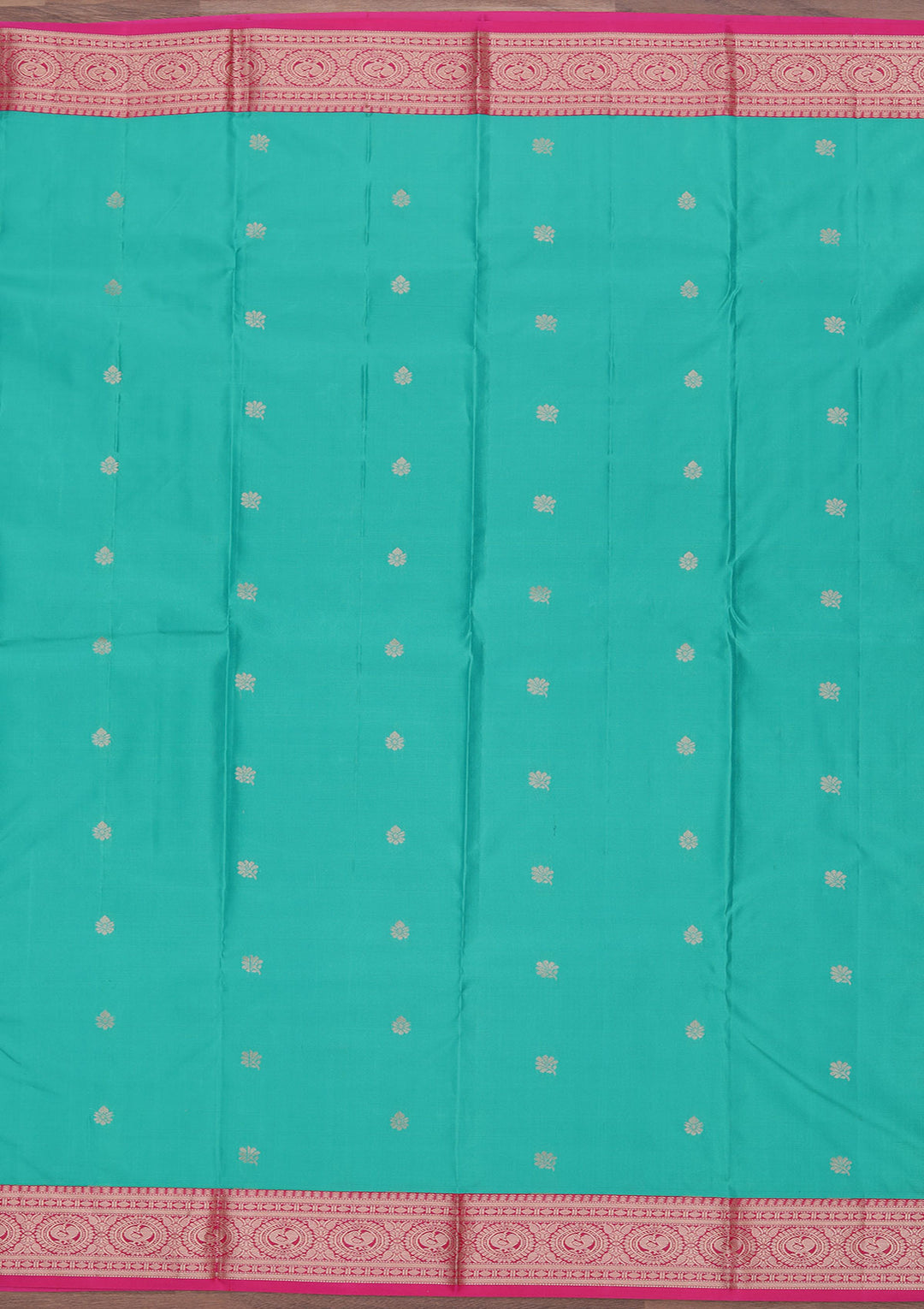 Peacock Green Zariwork Pure Silk Saree