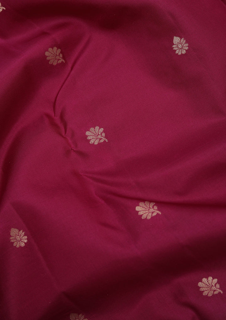 Wine Zariwork Pure Silk Saree