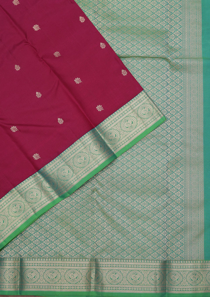 Wine Zariwork Pure Silk Saree