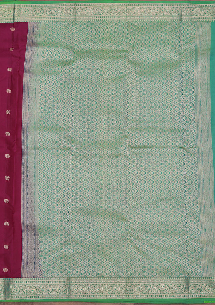 Wine Zariwork Pure Silk Saree