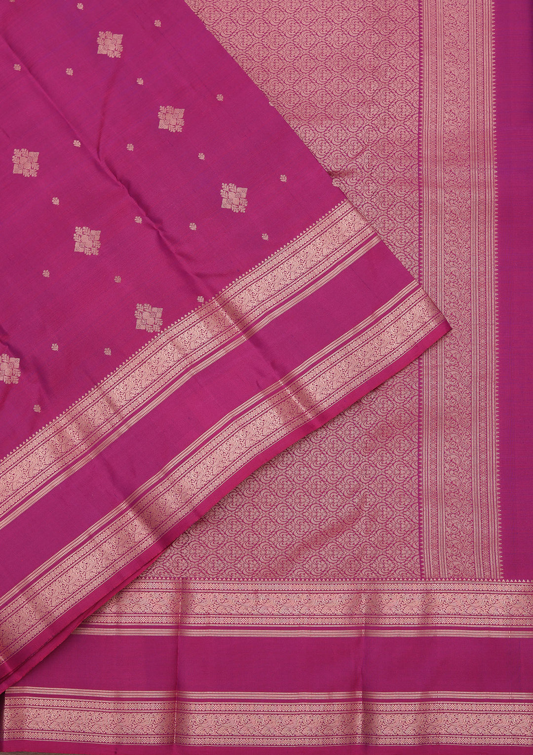 Wine Pure Silk Buti Zariwork Saree With Matching Blouse Piece