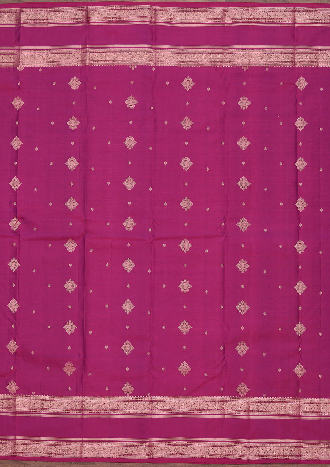 Wine Pure Silk Buti Zariwork Saree With Matching Blouse Piece