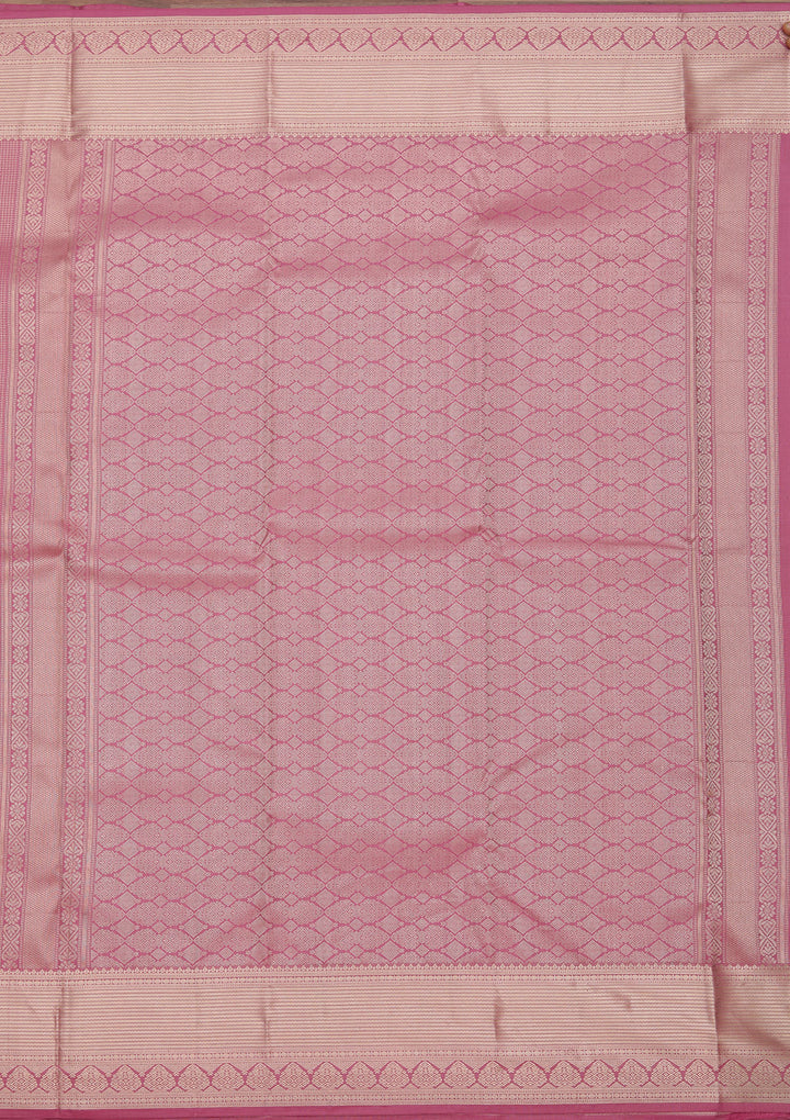 Onion Pink Zariwork Pure Silk Saree