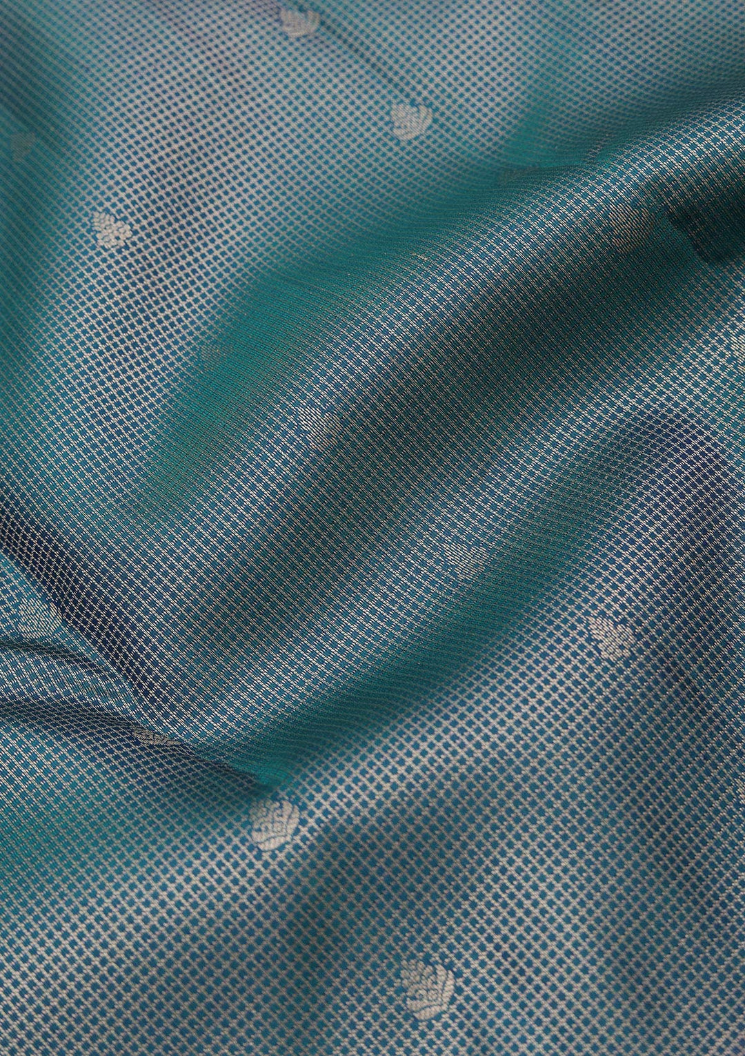 Peacock Blue Zariwork Pure Silk Saree