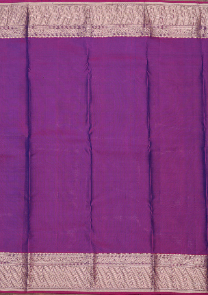 Peacock Blue Zariwork Pure Silk Saree