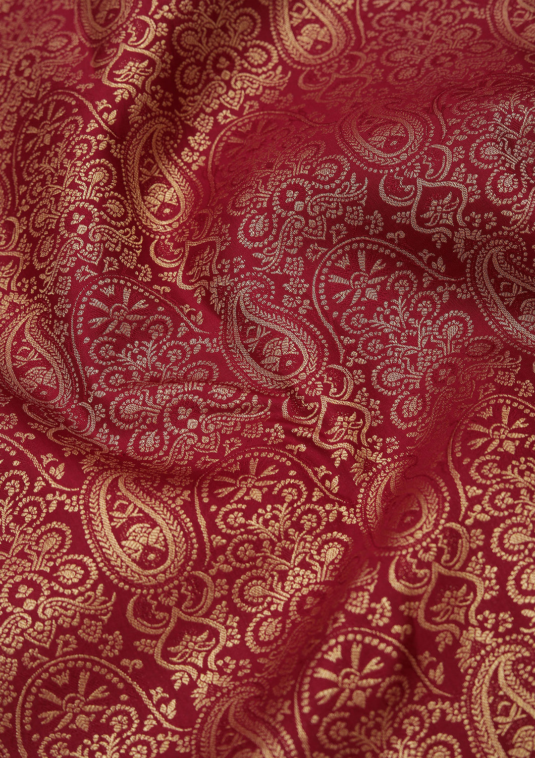 Brown Pure Silk Jaal Zariwork Saree With Matching Blouse Piece