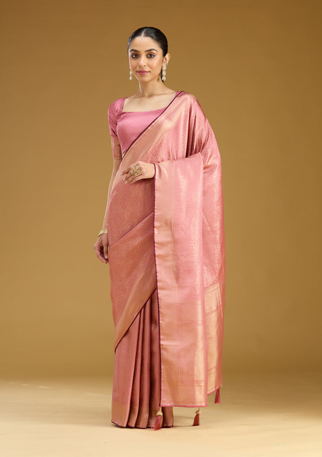 Lavender Zariwork Silk Saree