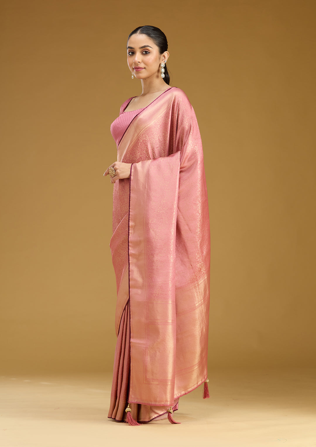 Lavender Zariwork Silk Saree