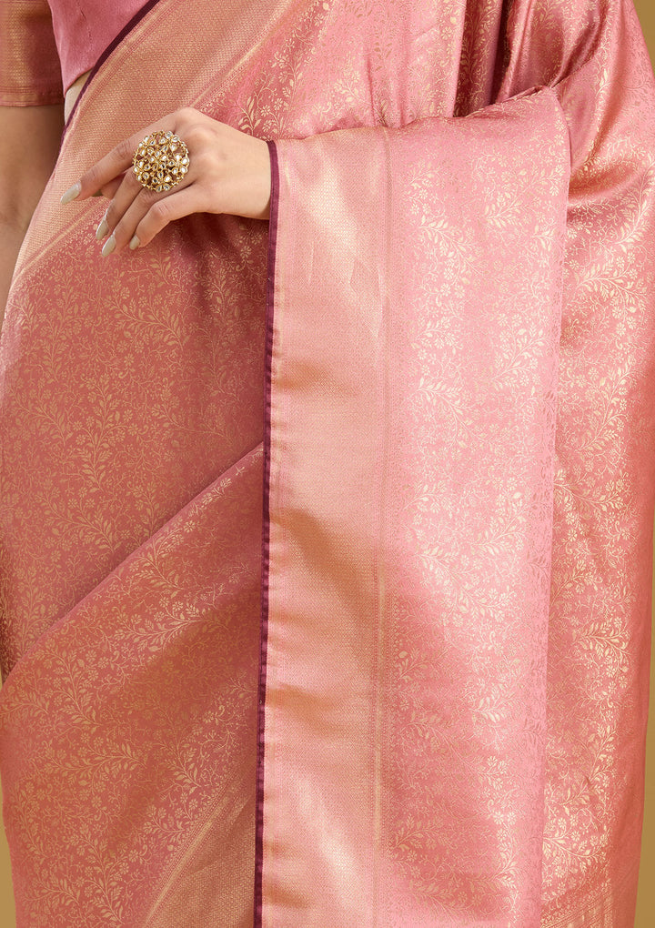 Lavender Zariwork Silk Saree