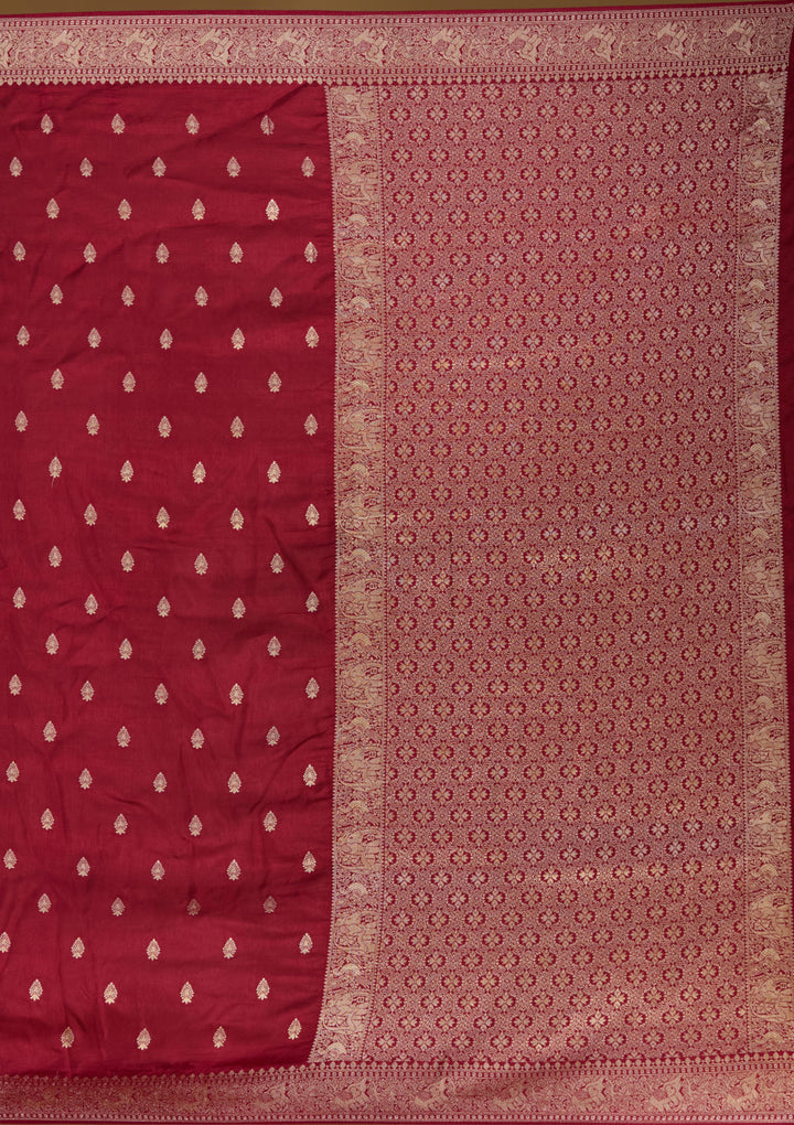 Maroon Zariwork (Gold) Silk Silk_Saree