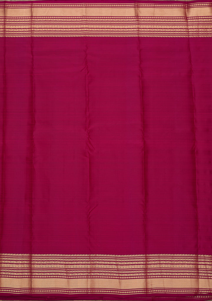 Wine Zariwork (Gold) Pure Silk Silk_Saree