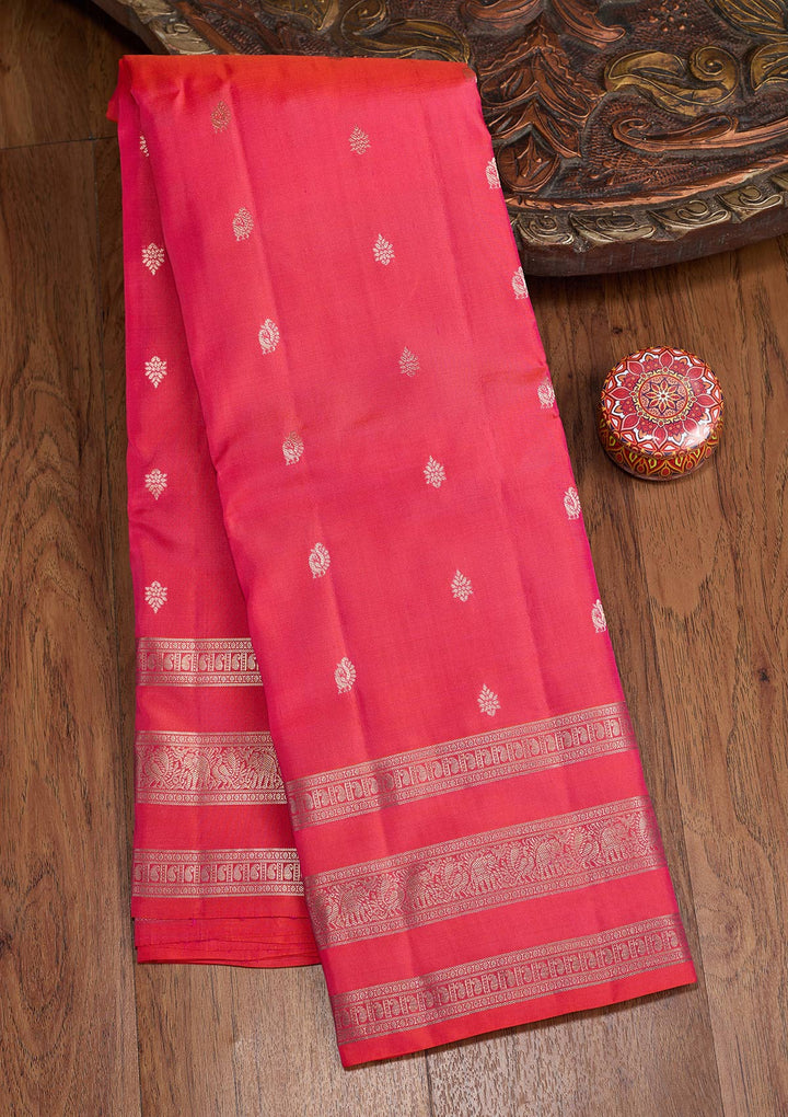 Rani Pink Zariwork (Gold) Pure Silk Silk_Saree