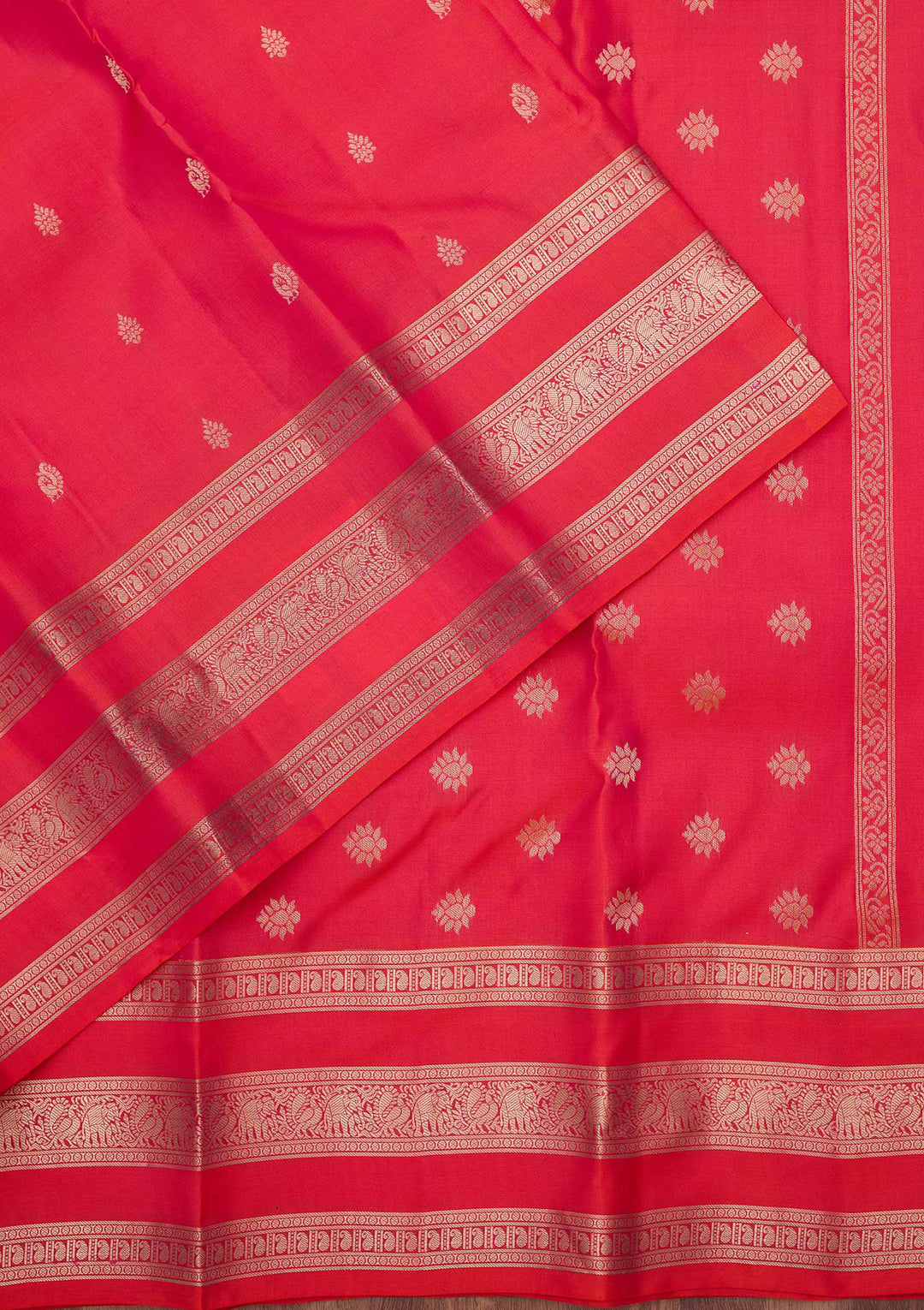 Rani Pink Zariwork (Gold) Pure Silk Silk_Saree