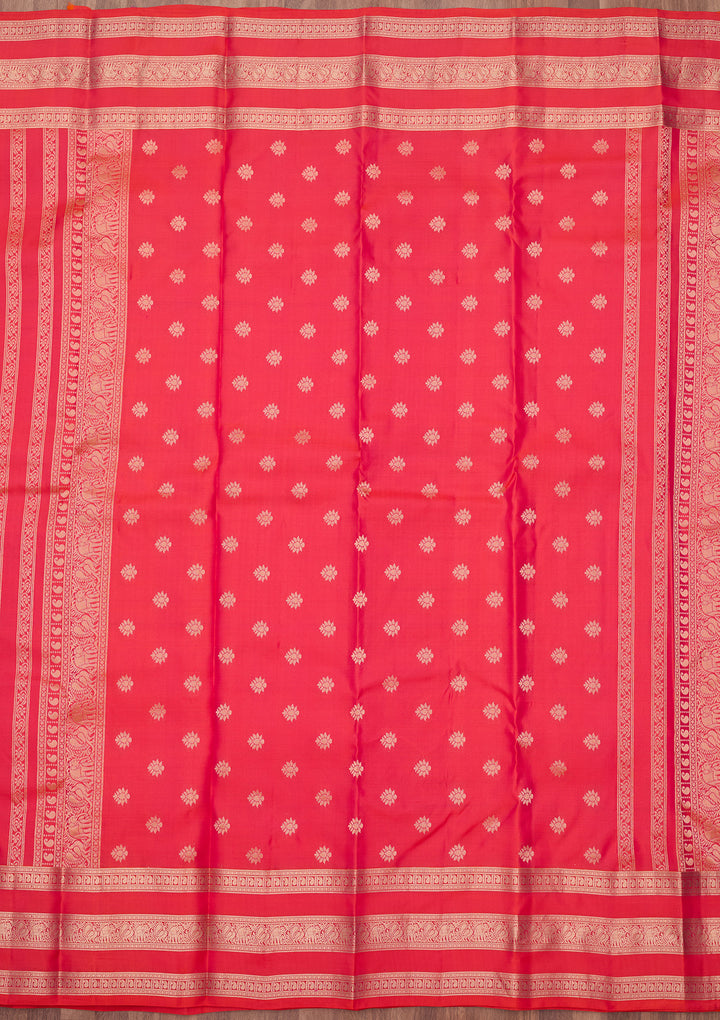 Rani Pink Zariwork (Gold) Pure Silk Silk_Saree