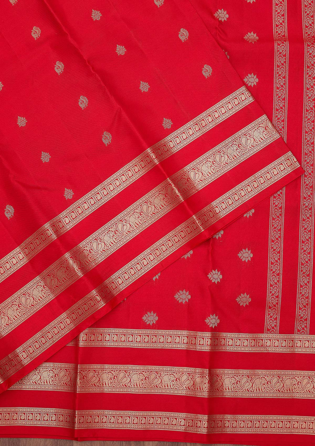 Red Zariwork (Gold) Pure Silk Silk_Saree