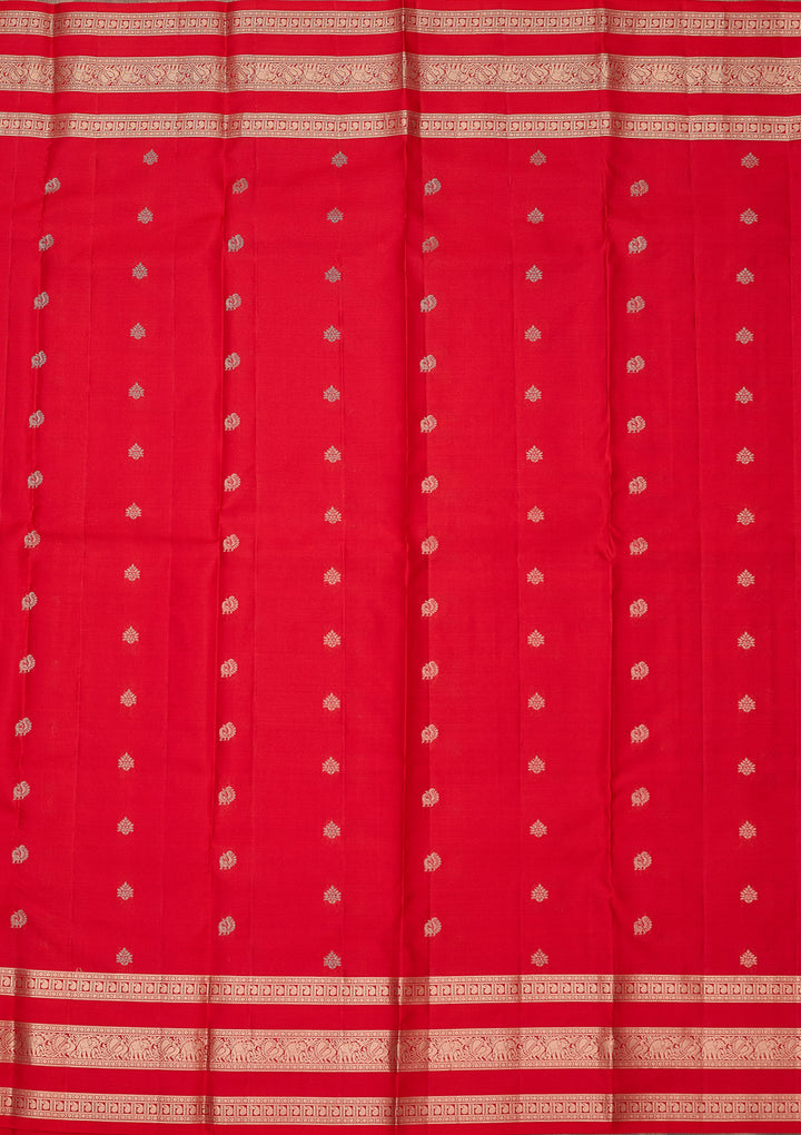 Red Zariwork (Gold) Pure Silk Silk_Saree