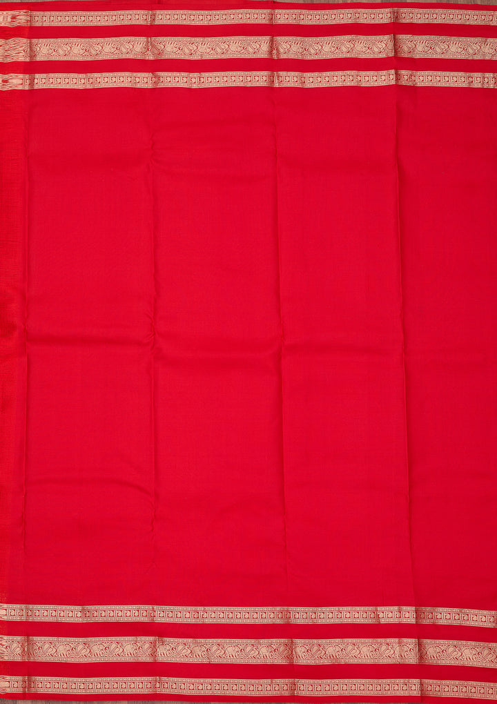 Red Zariwork (Gold) Pure Silk Silk_Saree
