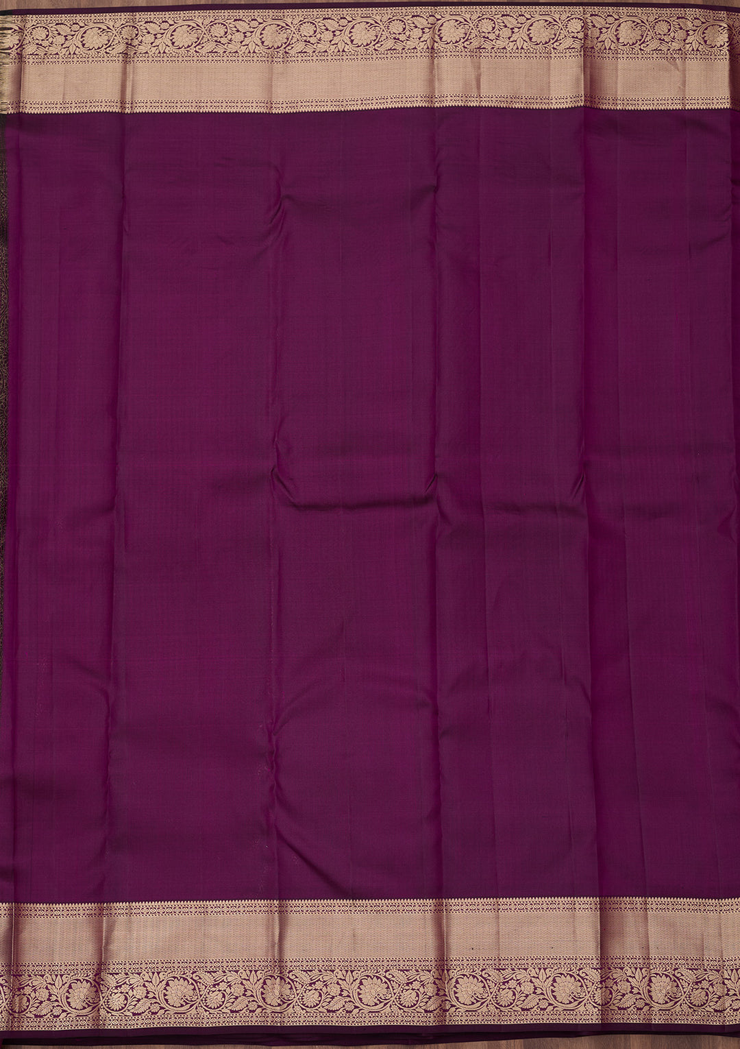Violet Pure Silk Jaal Silver Zariwork Saree With Matching Blouse Piece