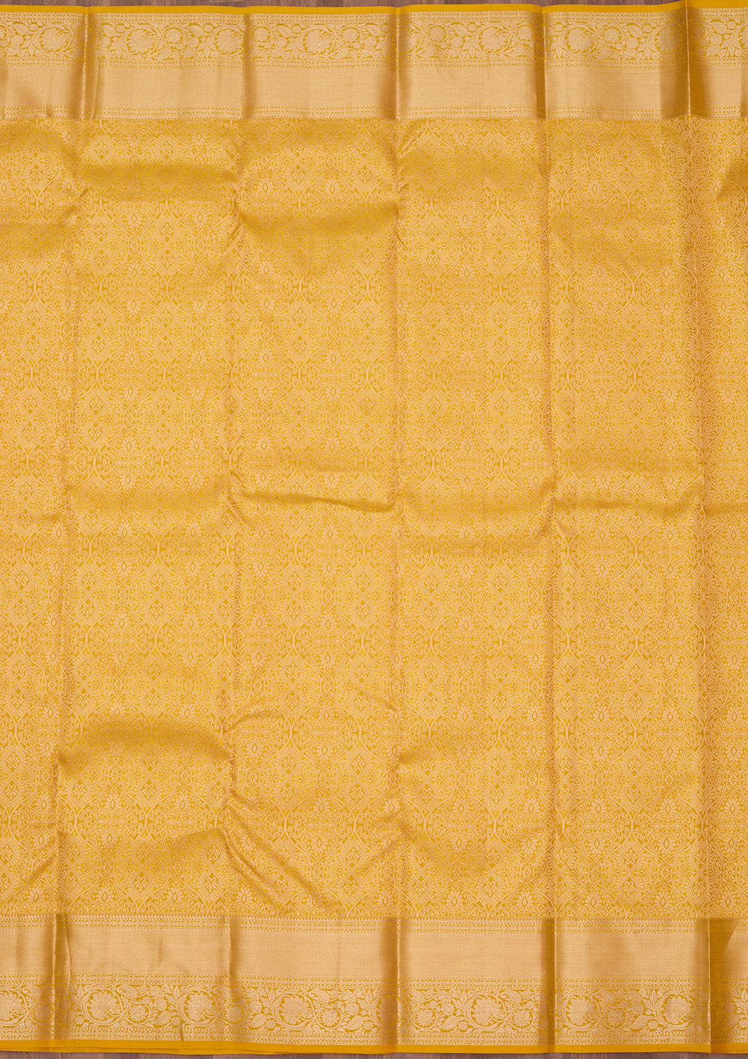 Yellow Pure Silk Jaal Silver Zariwork Saree With Matching Blouse Piece