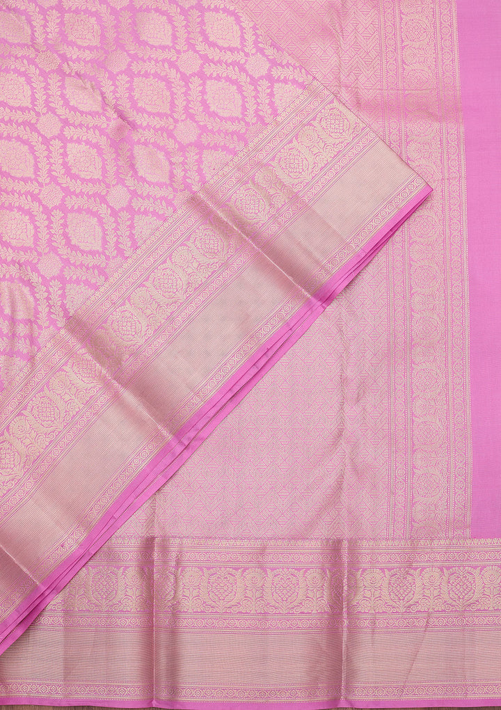Lavender Zariwork (Gold) Pure Silk Silk_Saree