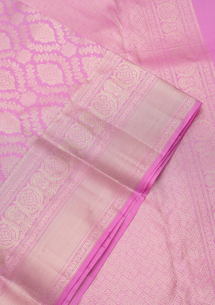 Lavender Zariwork (Gold) Pure Silk Silk_Saree