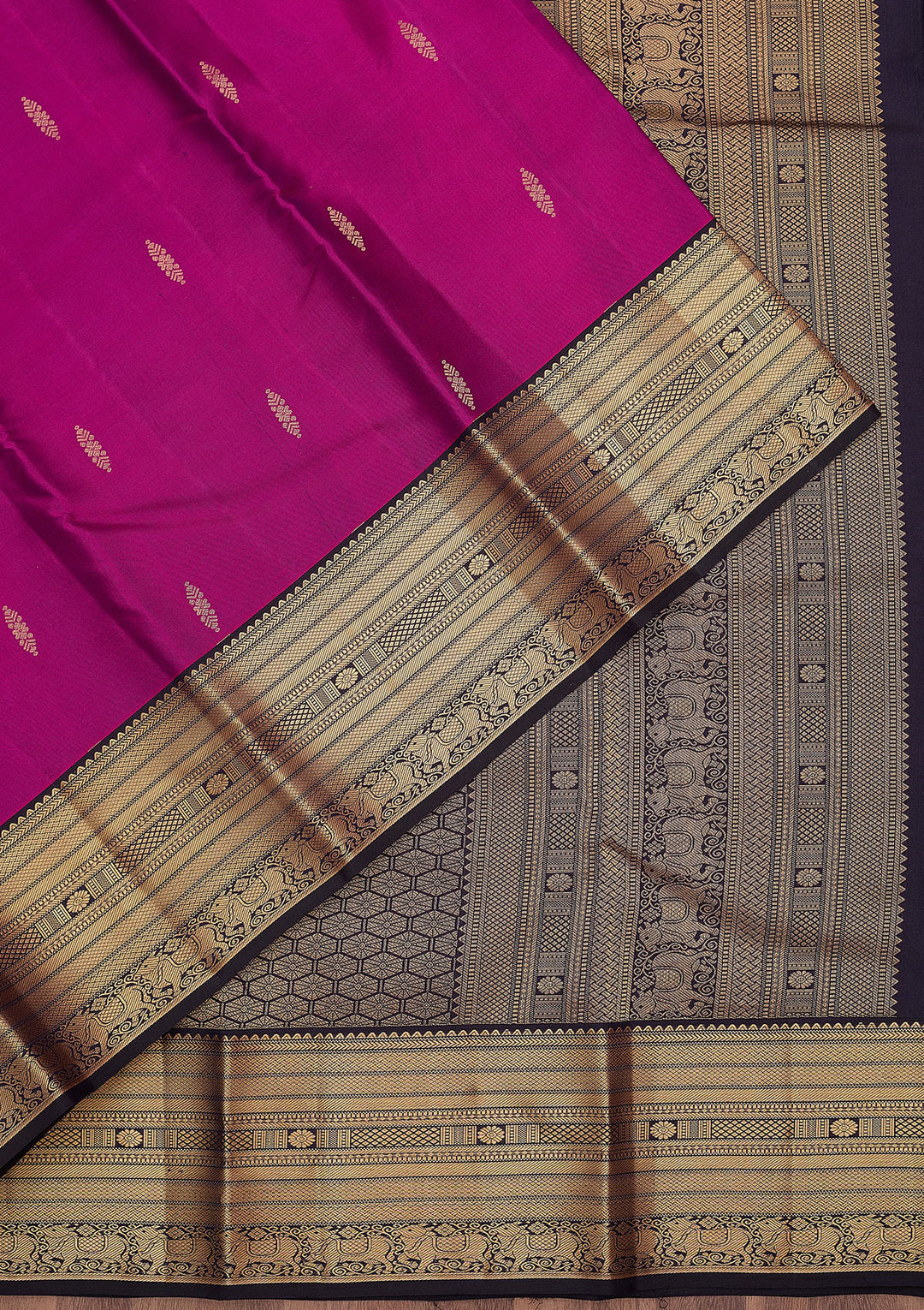 Violet Zariwork (Gold) Silk Silk_Saree