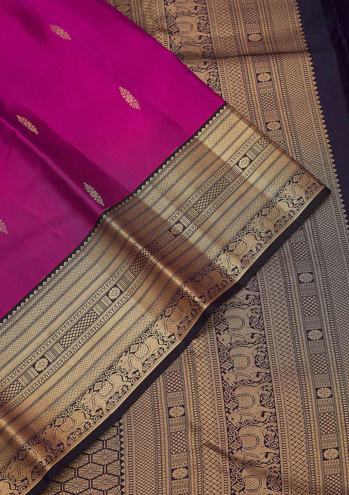 Violet Zariwork (Gold) Silk Silk_Saree