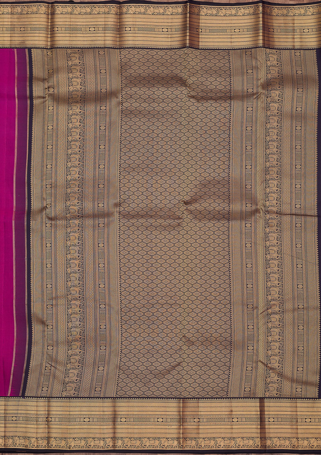 Violet Zariwork (Gold) Silk Silk_Saree