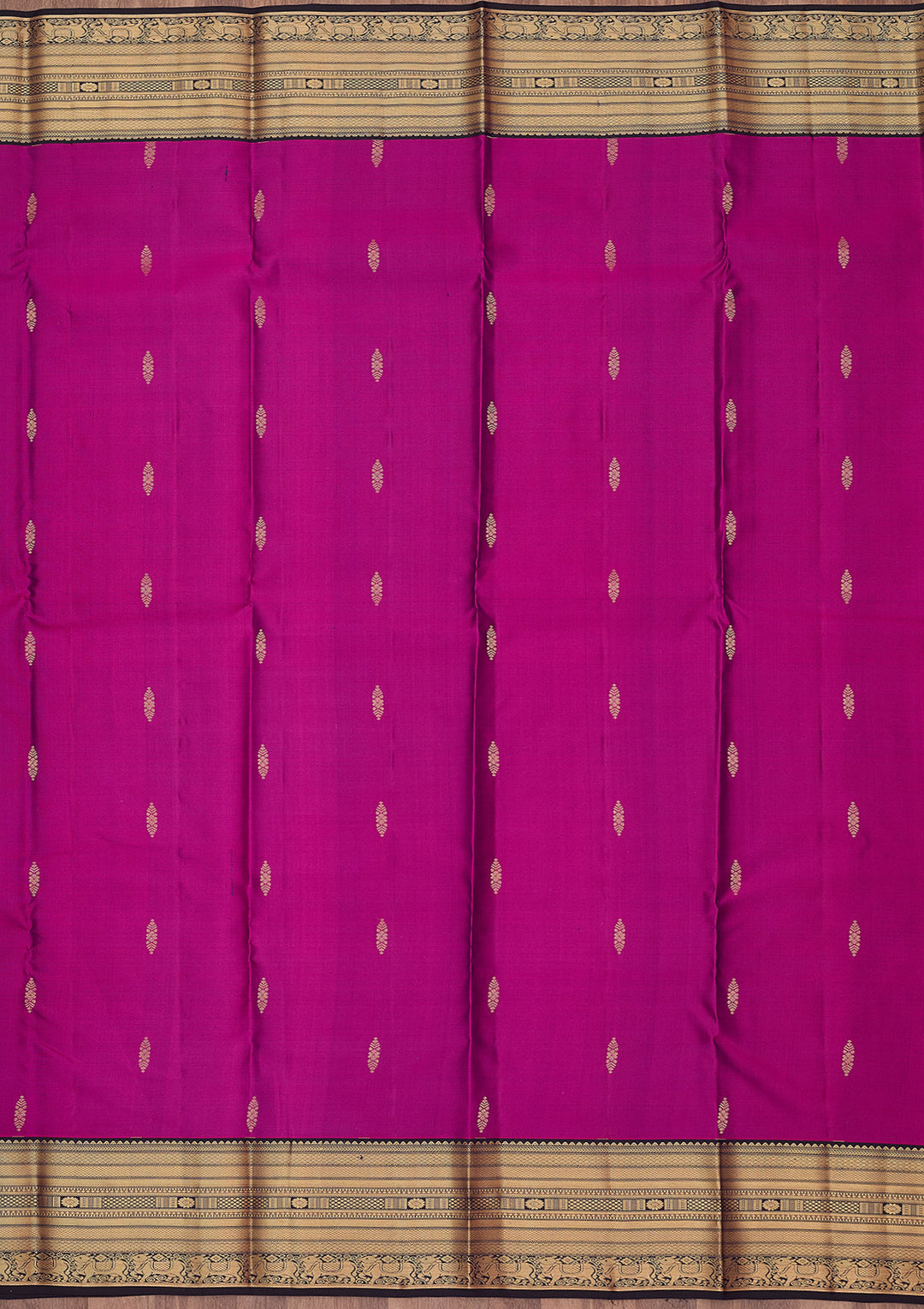 Violet Zariwork (Gold) Silk Silk_Saree