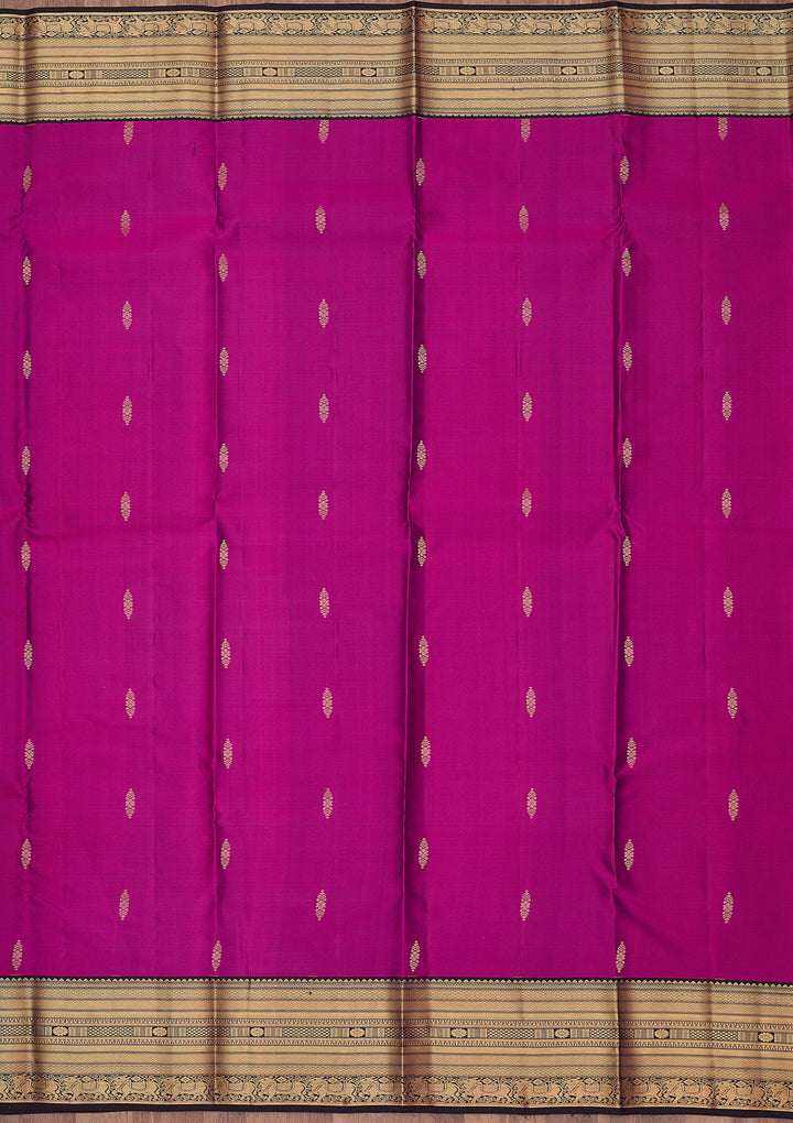 Violet Zariwork (Gold) Silk Silk_Saree