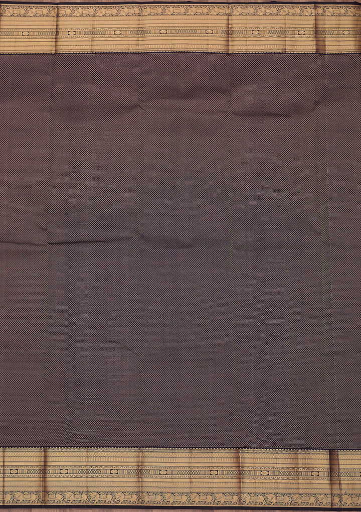 Violet Zariwork (Gold) Silk Silk_Saree