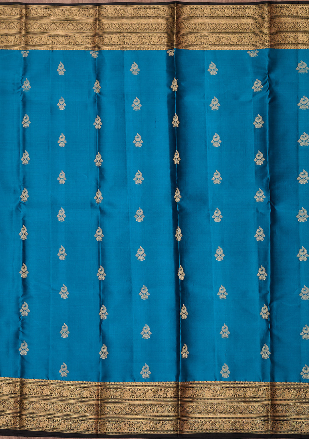 Blue Zariwork (Gold) Silk Silk_Saree