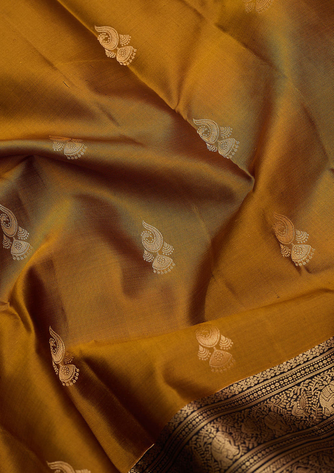 Mustard Zariwork (Gold) Pure Silk Silk_Saree
