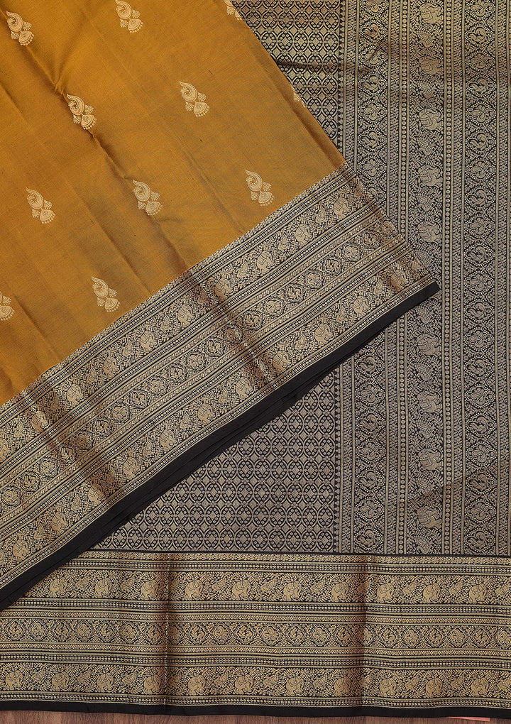 Mustard Zariwork (Gold) Pure Silk Silk_Saree