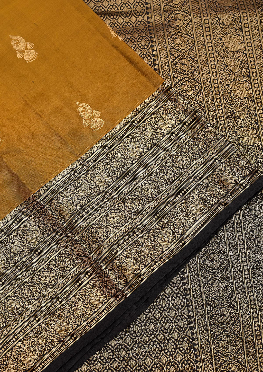 Mustard Zariwork (Gold) Pure Silk Silk_Saree